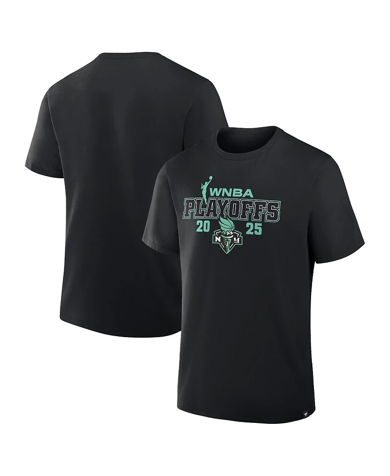 Fanatics Men's and Women's Black New York Liberty 2025 Wnba Playoffs T-Shirt