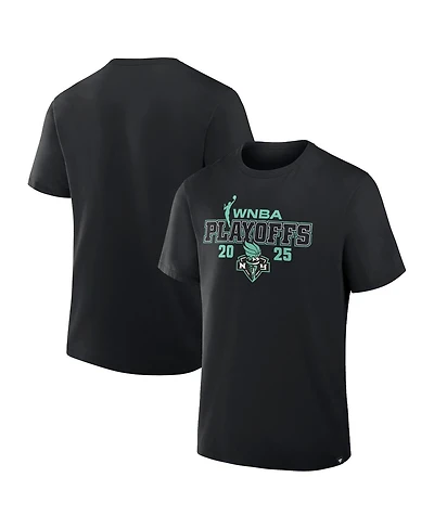 Fanatics Men's and Women's Black New York Liberty 2025 Wnba Playoffs T-Shirt