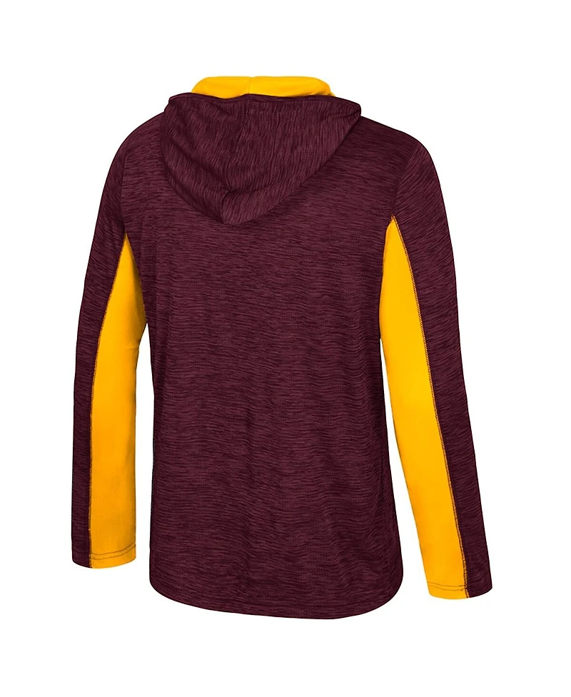 Colosseum Men's Maroon Arizona State Sun Devils Always Sunny Quarter-Zip Hoodie