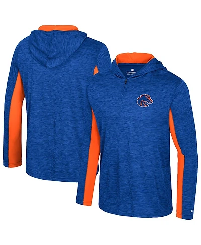 Colosseum Men's Royal Boise State Broncos Always Sunny Quarter-Zip Hoodie