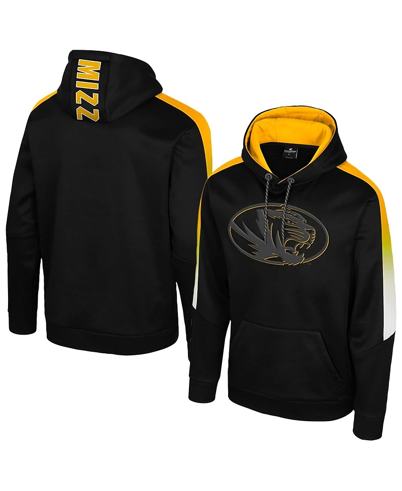 Colosseum Men's Black Missouri Tigers the Gang Blackout Hoodie