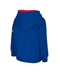 Colosseum Toddler Royal Kansas Jayhawks Big Logo Volume Fleece Pullover Hoodie