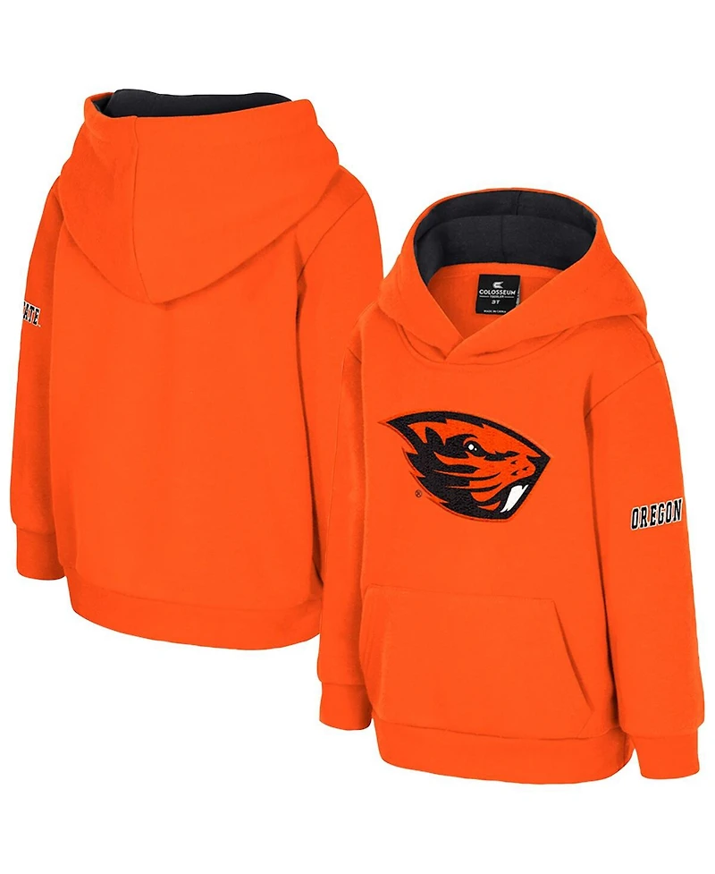 Colosseum Toddler Orange Oregon State Beavers Big Logo Volume Fleece Pullover Hoodie