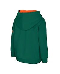 Colosseum Toddler Green Miami Hurricanes Big Logo Volume Fleece Pullover Hoodie
