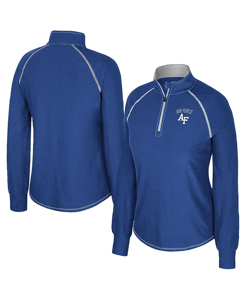 Colosseum Women's Royal Air Force Falcons Bikram Raglan Quarter-Zip Sweatshirt