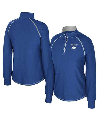 Colosseum Women's Royal Air Force Falcons Bikram Raglan Quarter-Zip Sweatshirt