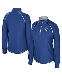 Colosseum Women's Royal Air Force Falcons Bikram Raglan Quarter-Zip Sweatshirt