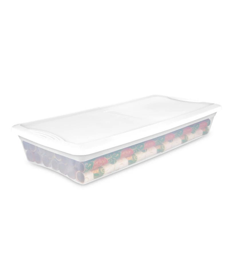 Sterilite 41 Quart Lightweight Storage Box Container with Lid, 6 Pack