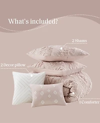 Madison Park Mona Sculpted Jacquard 5-Pc. Comforter Set