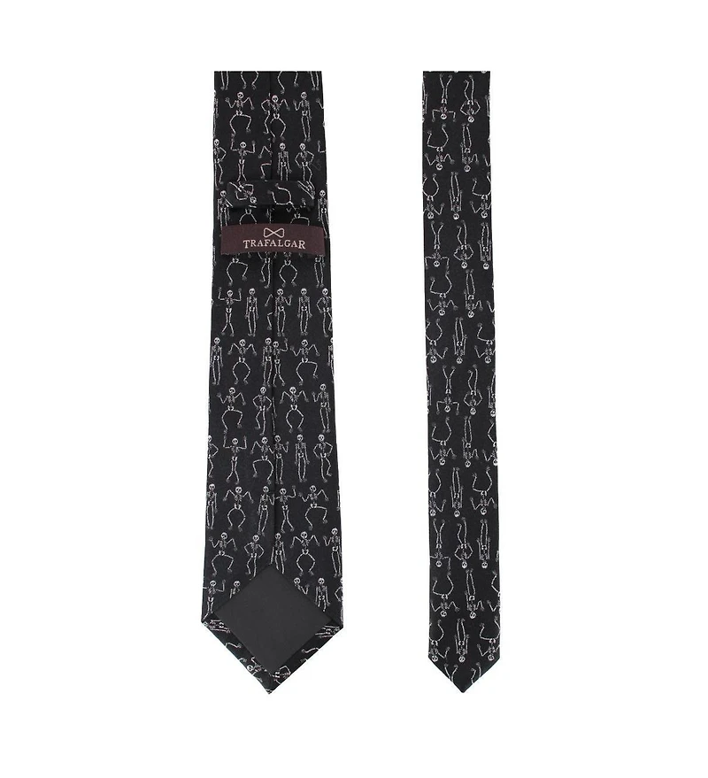 Trafalgar Big & Tall Davy Bones the Dancing Skeleton Silk Novelty Necktie