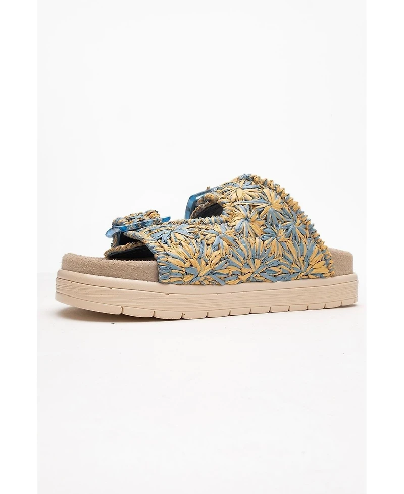 Forever & Always Shoes Milana Leather Double Strap Sandal (Women)