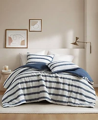 510 Design Merritt Yarn-Dyed Striped 3-Pc. Comforter Set, King/California King