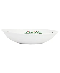Vietri Aria Holiday Shallow Oval Bowl