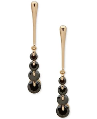 Anne Klein Cubic Zirconia Dynamic Gold-Tone Linear Earrings