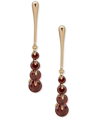 Anne Klein Cubic Zirconia Dynamic Gold-Tone Linear Earrings