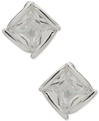 Anne Klein Cubic Zirconia Silver-Tone Drama Stud Earrings