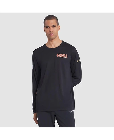 Nike Men's Black San Francisco 49ers 2025 Rivalries Collection Sideline Legend Dri-fit Long Sleeve T-Shirt