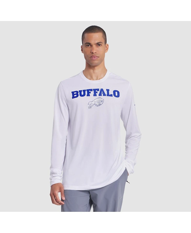 Nike Men's White Buffalo Bills 2025 Rivalries Collection Sideline Legend Dri-fit Long Sleeve T-Shirt