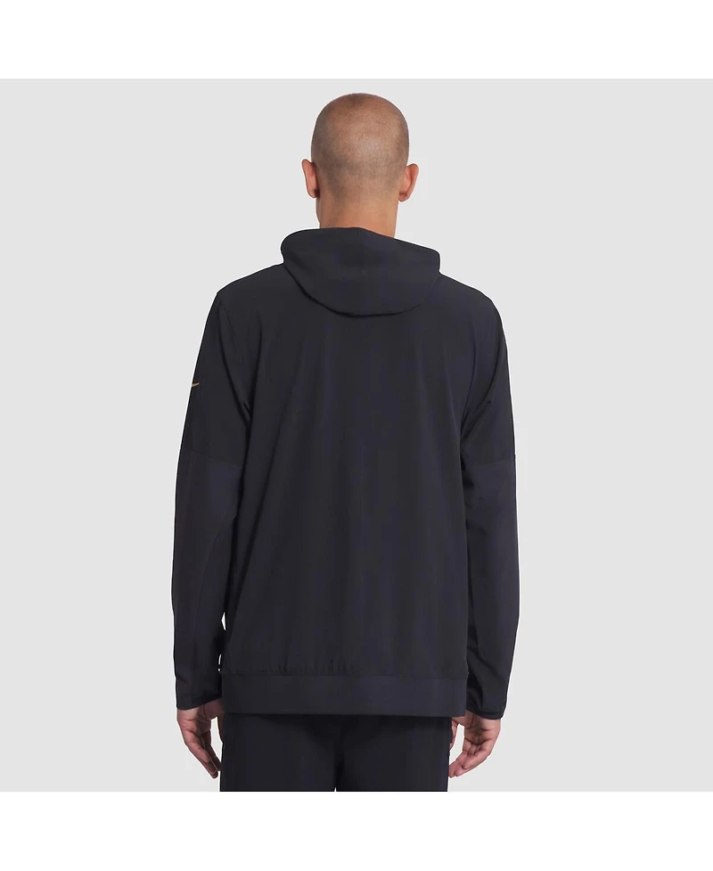 Nike Men's Black San Francisco 49ers 2025 Rivalries Collection Sideline Anorak Half-Zip Hoodie Jacket