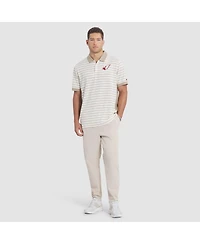 Nike Men's Natural Arizona Cardinals 2025 Rivalries Collection Sideline Victory Striped Dri-fit Polo Shirt