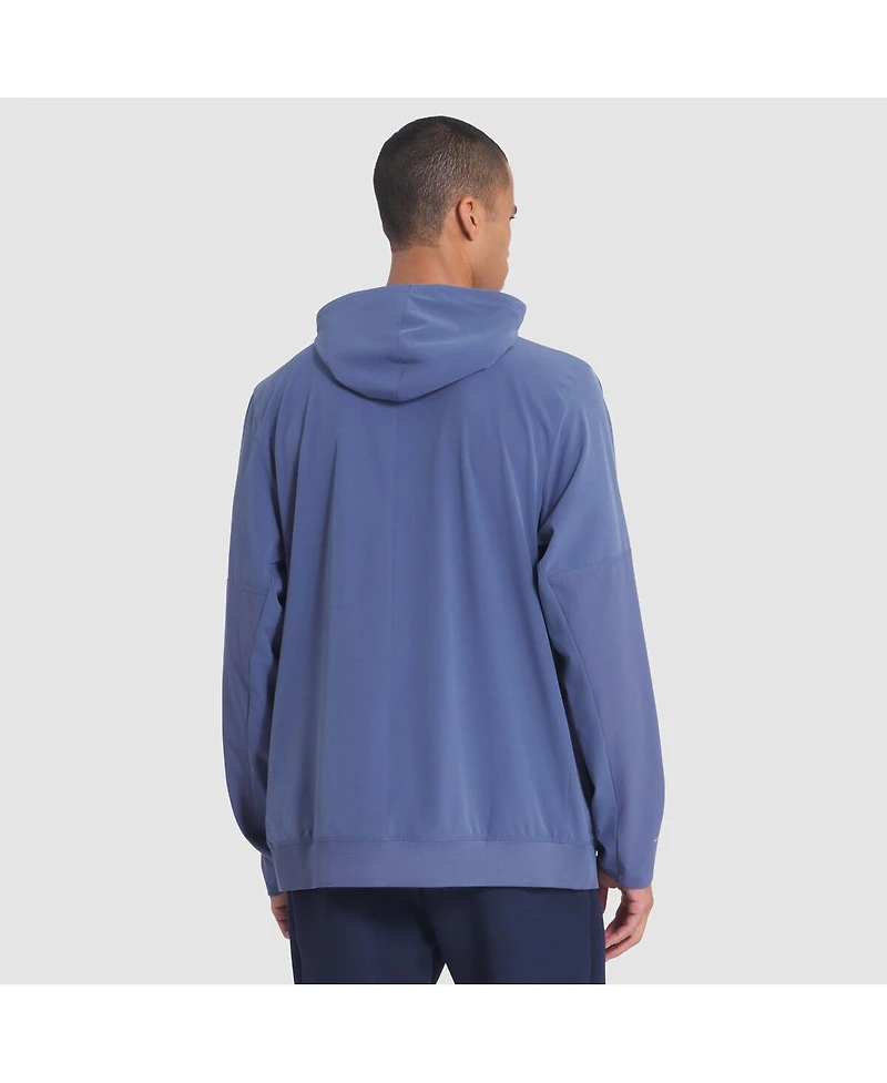 Nike Men's Storm Blue New England Patriots 2025 Rivalries Collection Sideline Anorak Half-Zip Hoodie Jacket