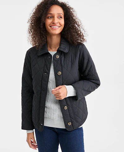 Style & Co Women's Quilted Utility Jacket, Macy's Exclusive