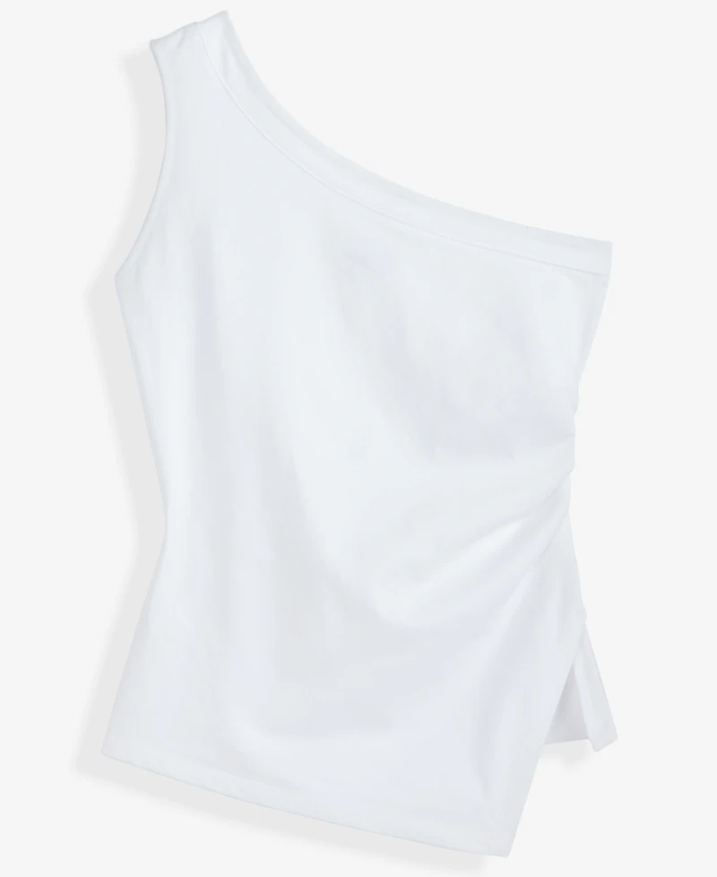I.n.c. International Concepts Women's One-Shoulder Asymmetrical Cotton Tank Top, Macy's Exclusive