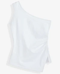 I.n.c. International Concepts Women's One-Shoulder Asymmetrical Cotton Tank Top, Macy's Exclusive