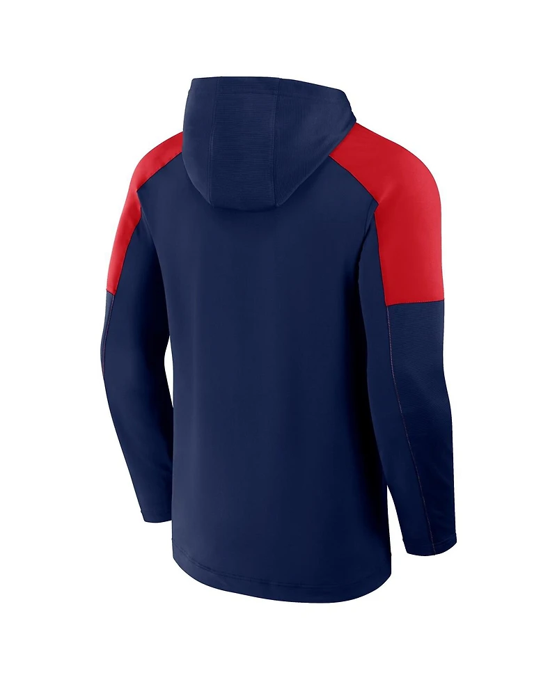 Fanatics Men's Navy Columbus Blue Jackets Meta Game Transitional Pullover Hoodie