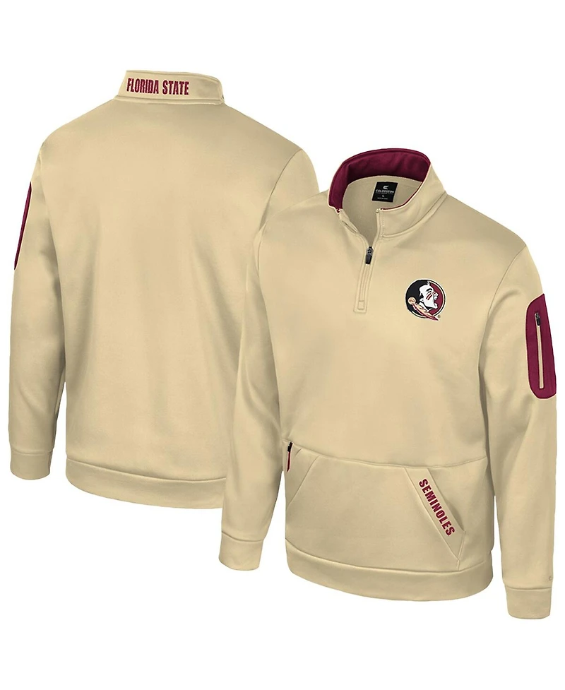 Colosseum Men's Gold Florida State Seminoles Mainframe Quarter-Zip Fleece Jacket
