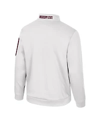 Colosseum Men's White Mississippi State Bulldogs Mainframe Quarter-Zip Fleece Jacket