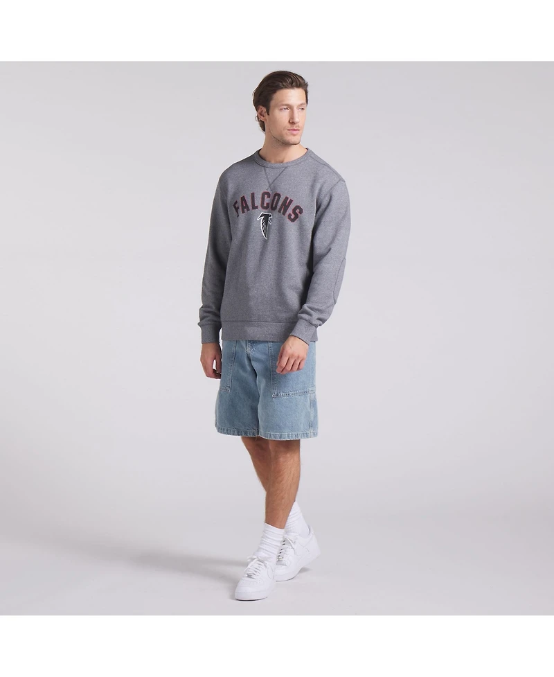 Fanatics Men's Heather Gray Atlanta Falcons Loop Terry Pullover Sweatshirt