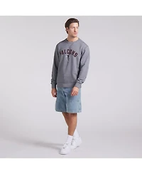 Fanatics Men's Heather Gray Atlanta Falcons Loop Terry Pullover Sweatshirt