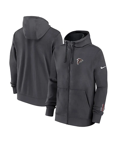 Nike Men's Anthracite Atlanta Falcons Primetime Club Full-Zip Hoodie