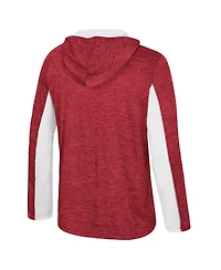 Colosseum Men's Crimson Indiana Hoosiers Always Sunny Quarter-Zip Hoodie