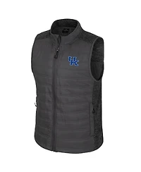 Colosseum Men's Charcoal Kentucky Wildcats Nightman Full-Zip Puffer Vest