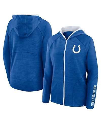 Fanatics Women's Royal Indianapolis Colts Redzone End Around Pass Raglan Full-Zip Hoodie