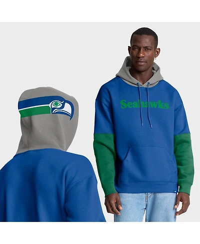 Fanatics Men's Royal Seattle Seahawks Helmet Retro Pullover Hoodie