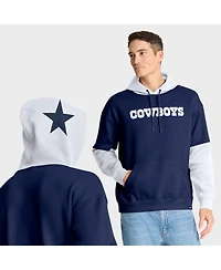 Fanatics Men's Navy Dallas Cowboys Helmet Retro Pullover Hoodie