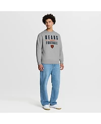 Fanatics Men's Heather Gray Chicago Bears Powerful Throw Legacy Pullover Sweatshirt