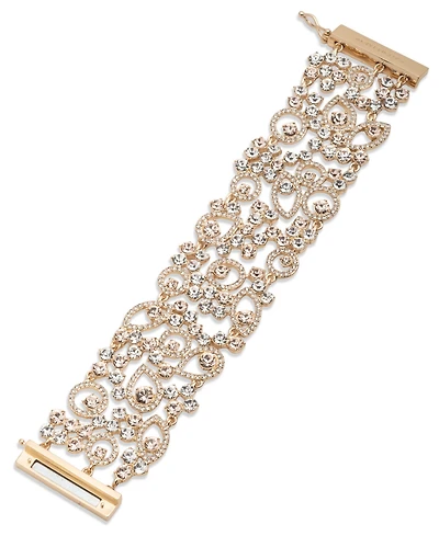 Givenchy Silk Crystal Stone Gold-Tone Flex Magnetic Bracelet