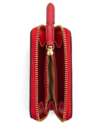 Women's Full-Grain Leather Small Zip Continental Wallet