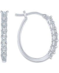 Macy's 2-Pc. Diamond Necklace and Earrings Set (1/6 ct. t.w.) in Sterling Silver