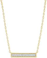 Macy's 2-Pc. Diamond Necklace Set (1/4 ct. t.w.) in 14K Yellow Gold Over Sterling Silver