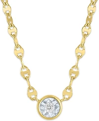 Macy's 2-Pc. Diamond Necklace Set (1/6 ct. t.w.) 14K Yellow Gold over Sterling Silver or