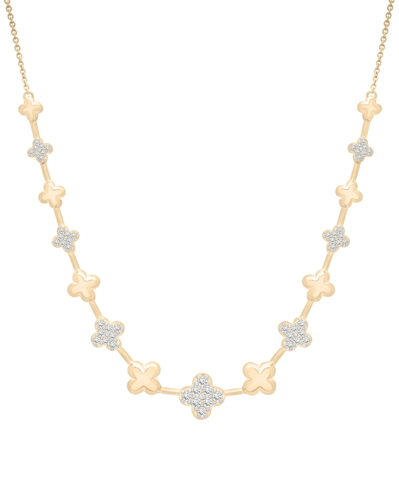 Wrapped in Love Diamond Clover Necklace (1/2 ct. t.w.) in 14K Yellow Gold