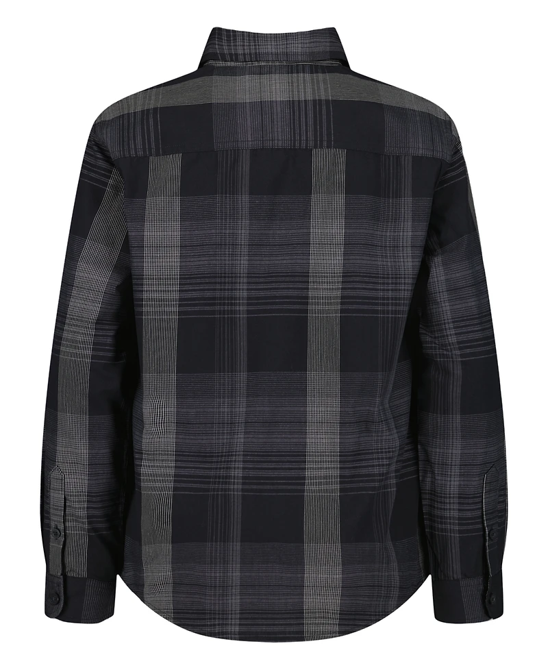 Calvin Klein Boys 8-20 Ck Intricate Plaid Long Sleeve Shirt