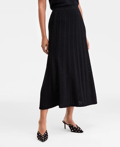 I.n.c. International Concepts Women's Pointelle Sweater Midi Skirt, Macy's Exclusive