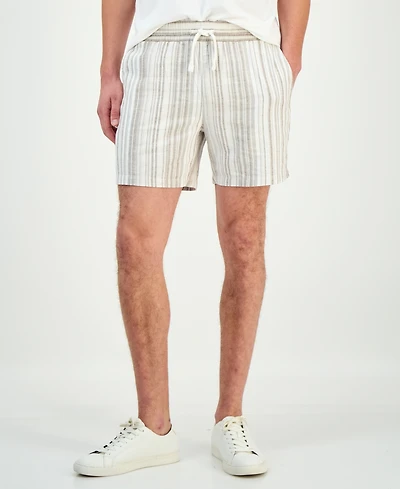 Sun + Stone Men's Chase Striped 6" Shorts, Macy's Exclusive