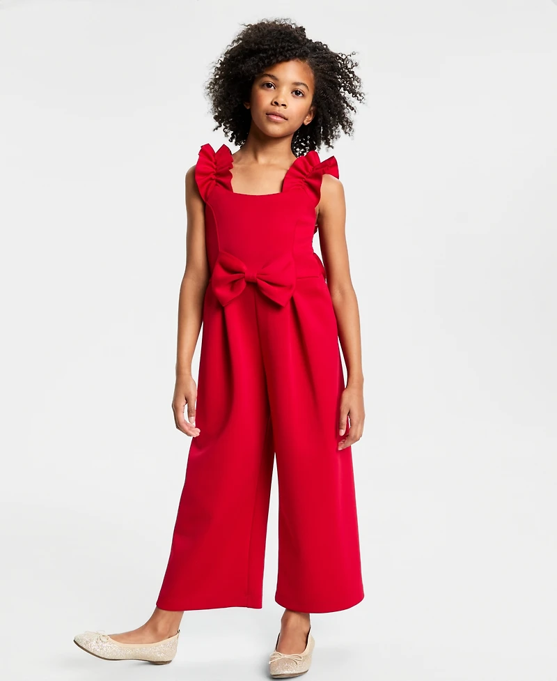 Bonnie Jean Girls 7-16 Ruffled Scuba Jumpsuit